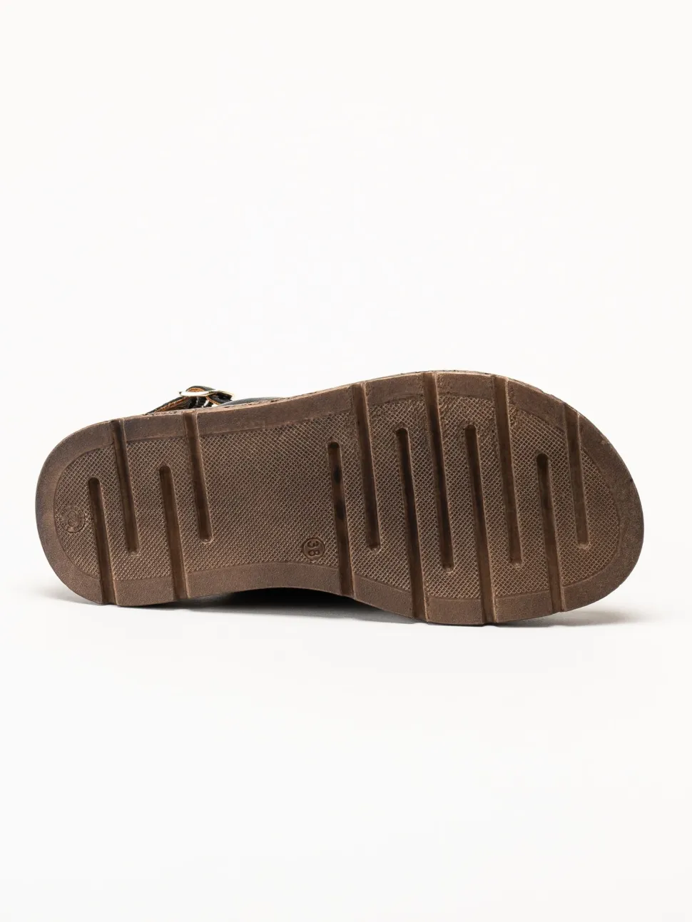 Ten Points - Mona - Svarta skinnsandaler