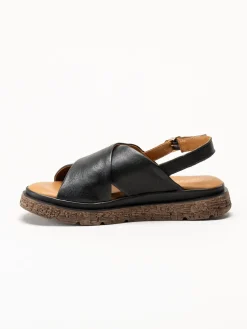 Ten Points - Mona - Svarta skinnsandaler
