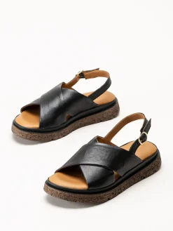 Ten Points - Mona - Svarta skinnsandaler