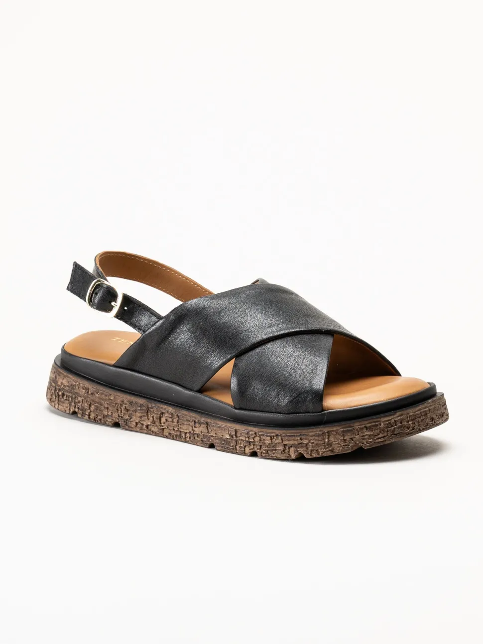 Ten Points - Mona - Svarta skinnsandaler