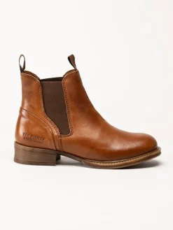 Ten Points - Pandora - Ljusbruna chelsea boots i skinn
