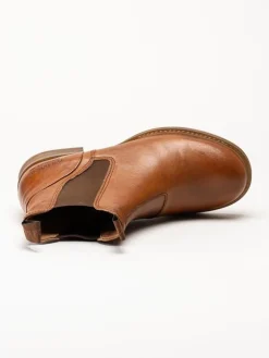 Ten Points - Pandora - Ljusbruna chelsea boots i skinn