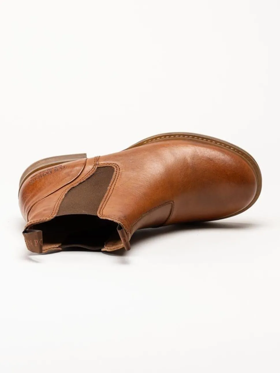 Ten Points - Pandora - Ljusbruna chelsea boots i skinn