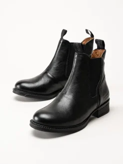Ten Points - Pandora - Svarta chelsea boots i skinn