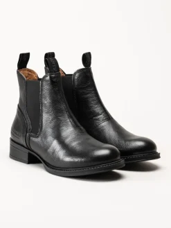 Ten Points - Pandora - Svarta chelsea boots i skinn