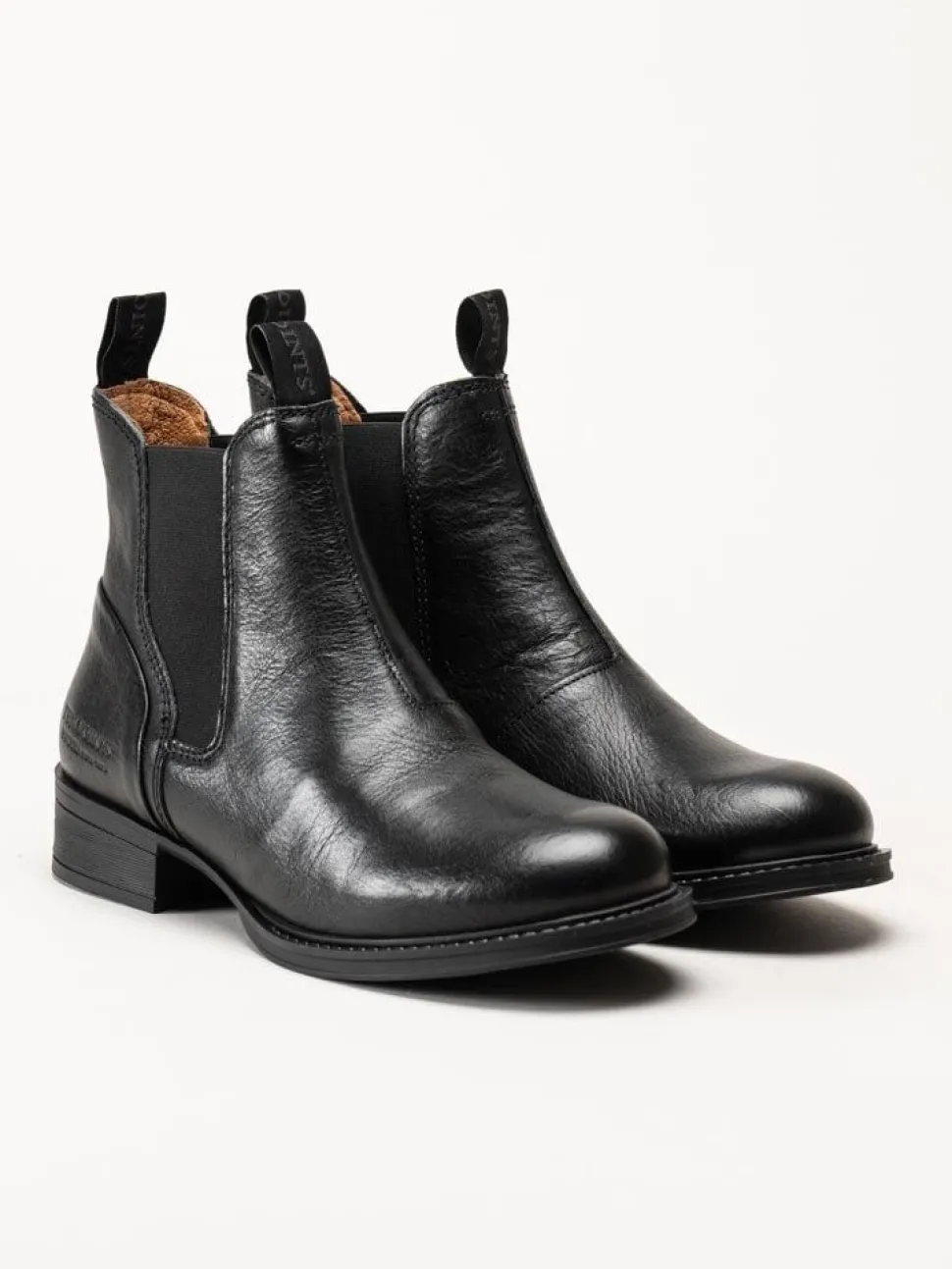 Ten Points - Pandora - Svarta chelsea boots i skinn