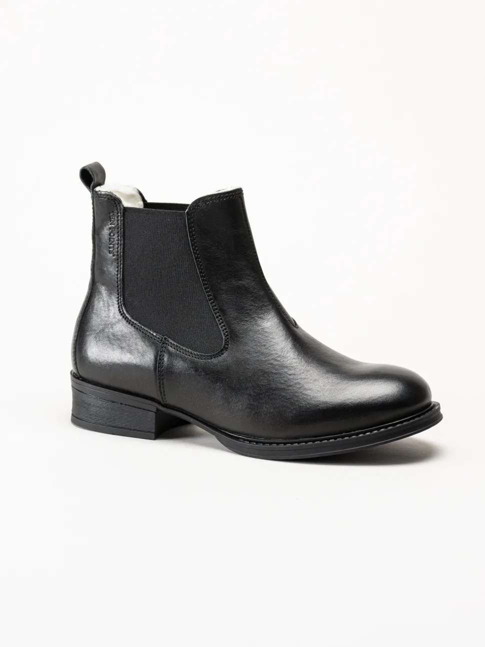Ten Points - Pandora - Svarta chelsea boots i skinn