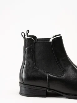 Ten Points - Pandora - Svarta chelsea boots i skinn