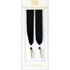 The Shoelace Brand - Black Silk - Svarta skoband i satin med guldtipp