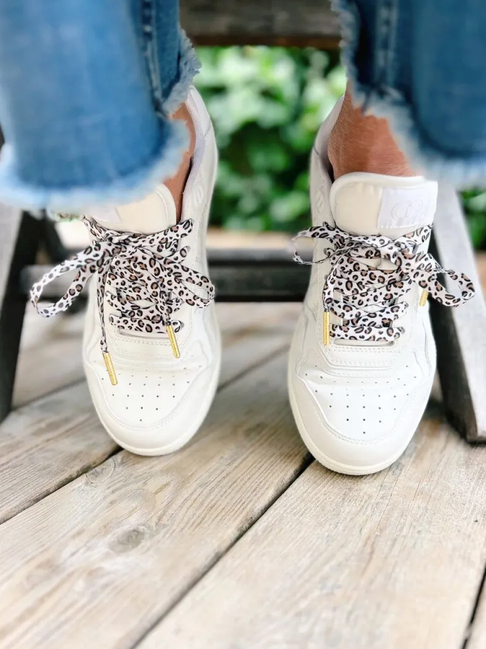 The Shoelace Brand - Classic Leopard 120 - Leopardmönstrade skoband i textil