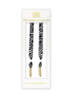 The Shoelace Brand - Classic Zebra 100cm - Zebramönstrade skoband i textil