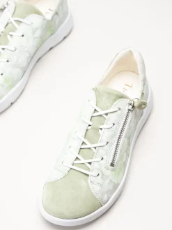 Think - Comoda - Ljusgröna sneakers i mocka