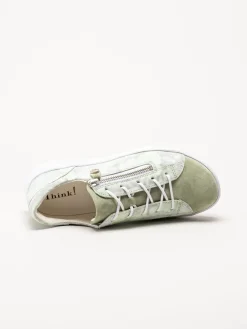 Think - Comoda - Ljusgröna sneakers i mocka