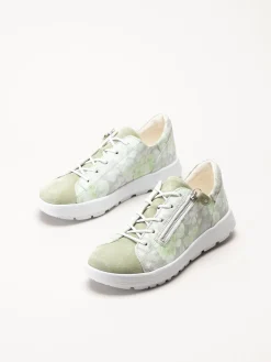 Think - Comoda - Ljusgröna sneakers i mocka