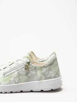Think - Comoda - Ljusgröna sneakers i mocka