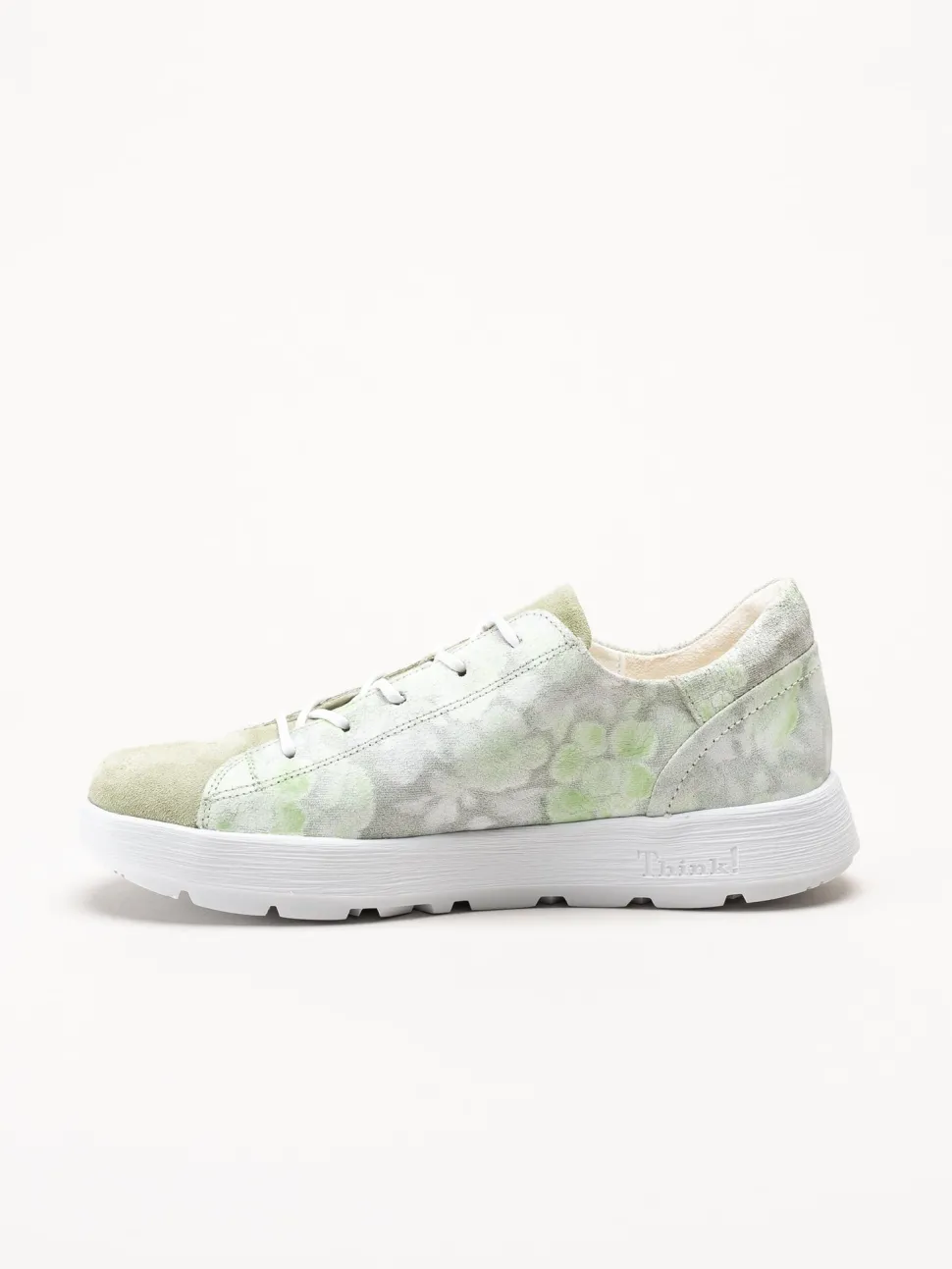 Think - Comoda - Ljusgröna sneakers i mocka