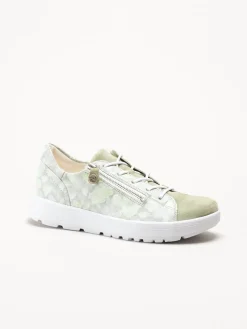 Think - Comoda - Ljusgröna sneakers i mocka