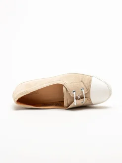 Think - Turna - Beige Ballerina i mocka