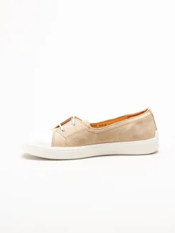 Think - Turna - Beige Ballerina i mocka