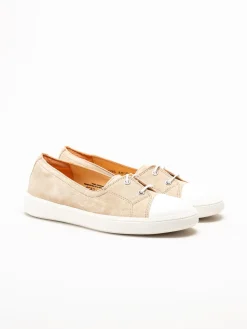 Think - Turna - Beige Ballerina i mocka