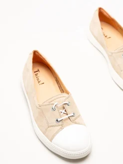 Think - Turna - Beige Ballerina i mocka
