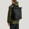 Tretorn - Wings Rolltop WP - Svart vattentålig ryggsäck i mjukt PU-material