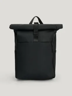 Tretorn - Wings Rolltop WP - Svart vattentålig ryggsäck i mjukt PU-material