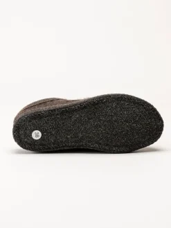 Ulle - Ulle Original - Mörkbruna slip in tofflor i ull