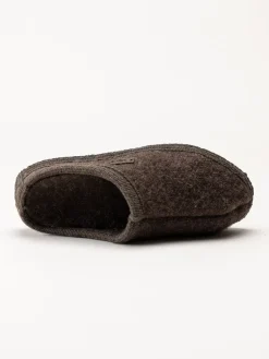 Ulle - Ulle Original - Mörkbruna slip in tofflor i ull