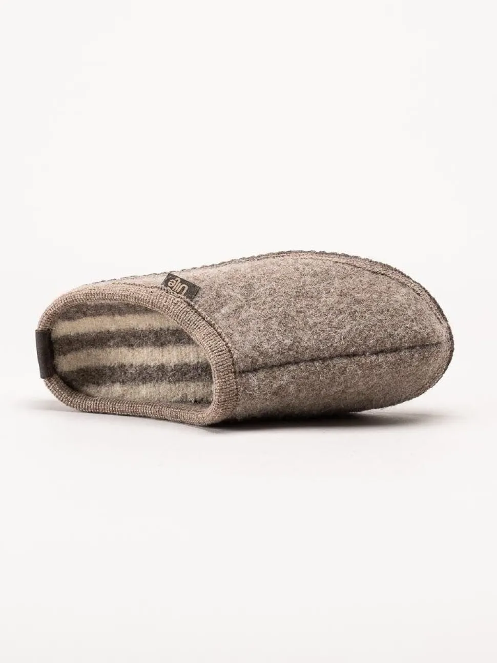 Ulle - Ulle Stripe - Beige slip in tofflor i ull
