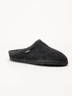 Ulle - Ulle Stripe - Svarta slip in tofflor i ull
