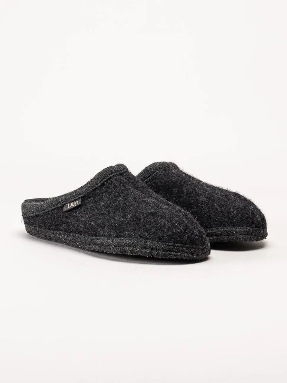 Ulle - Ulle Stripe - Svarta slip in tofflor i ull