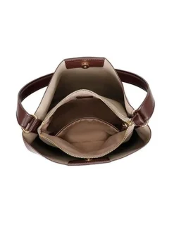 Ulrika Design - Minimalism Hink - Vinröd hinkväska i skinnimitation