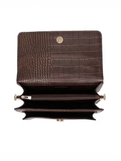 Ulrika Design - Ulrika Croco Box-väska - Brun box-väska med croco mönster