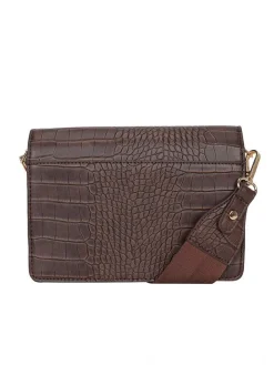 Ulrika Design - Ulrika Croco Box-väska - Brun box-väska med croco mönster