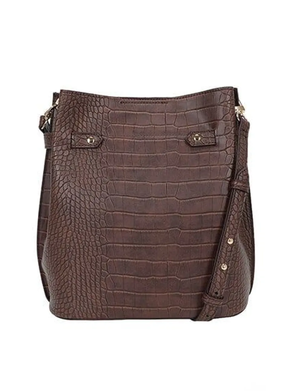 Ulrika Design - Ulrika Croco Hink-väska - Brun Hink-väska med krokomönster