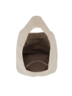 Ulrika Design - Ulrika Fur A-Line tote - Beige axelväska i mjuk skinnimitation