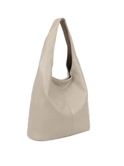 Ulrika Design - Ulrika Fur A-Line tote - Beige axelväska i mjuk skinnimitation