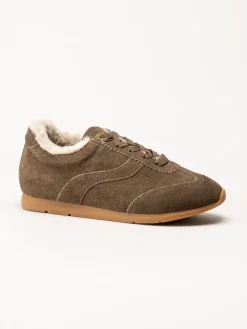 Unisa - Bruna fodrade sneakers i mocka
