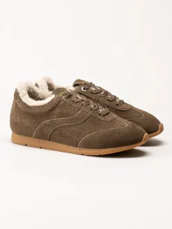 Unisa - Bruna fodrade sneakers i mocka