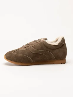 Unisa - Bruna fodrade sneakers i mocka