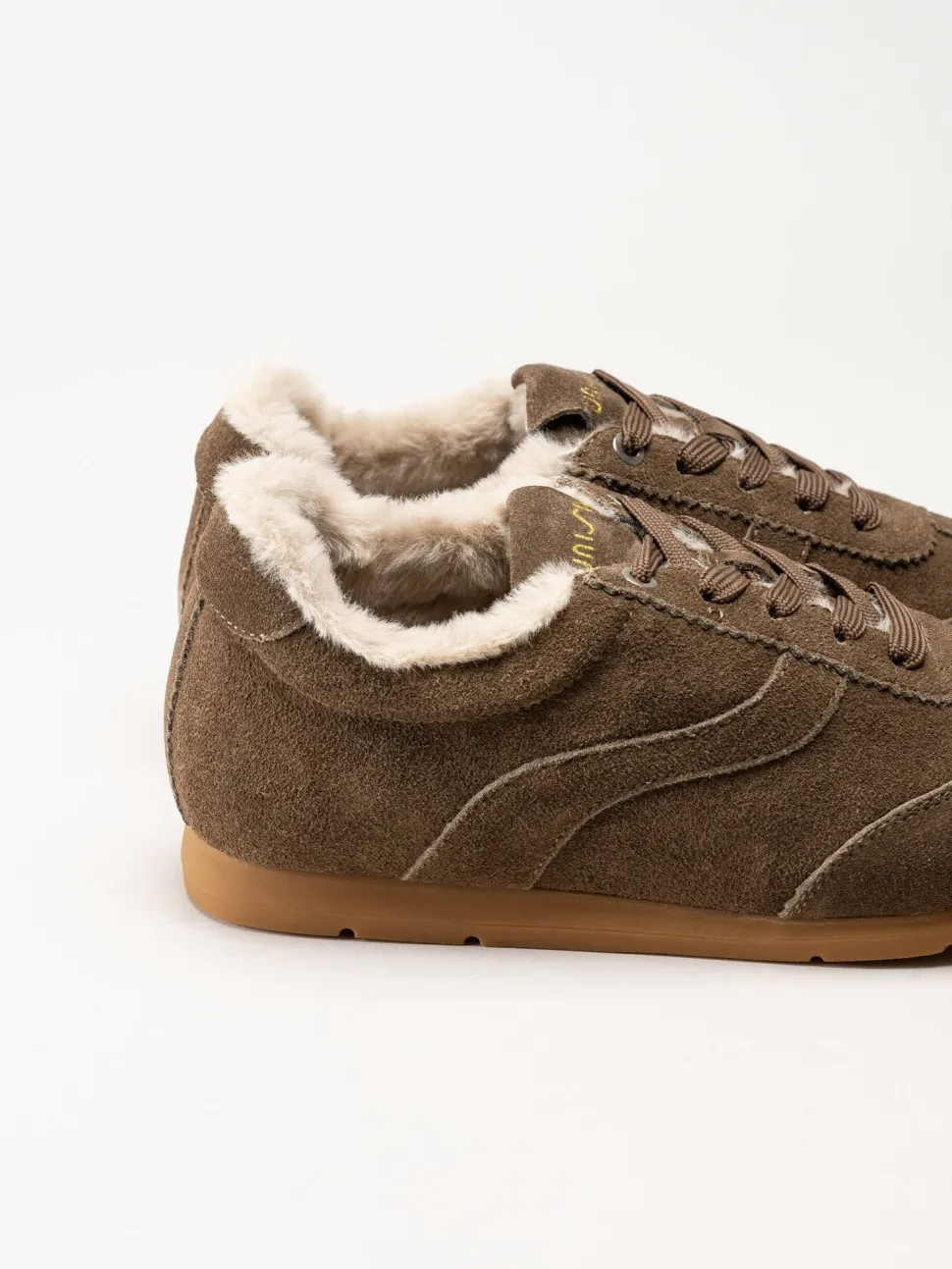 Unisa - Bruna fodrade sneakers i mocka