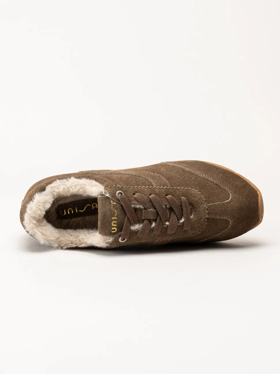 Unisa - Bruna fodrade sneakers i mocka