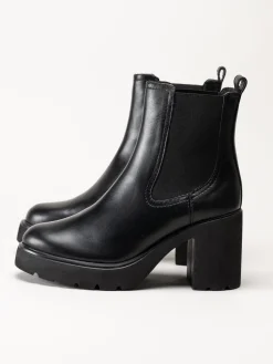 Unisa - KLINO_F25_STT - Svarta högklackade boots i skinn