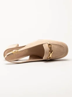 Unisa - Lenno_KS - Beige slingback pumps i mocka