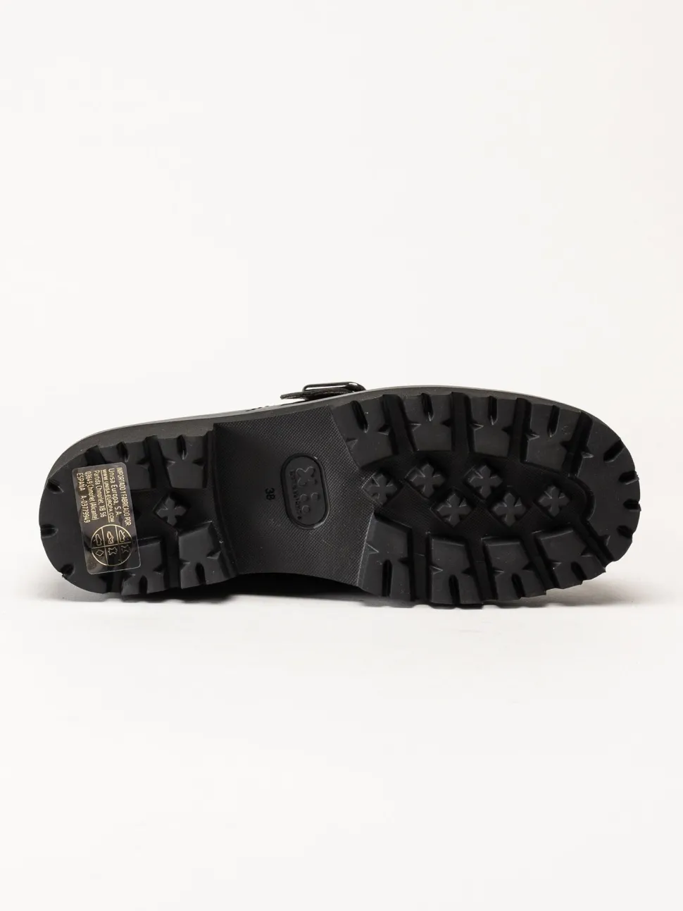 Unisa - Svarta loafers i skinn