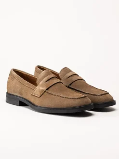 Vagabond - Andrew - Taupefärgade loafers i mocka