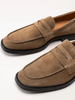Vagabond - Andrew - Taupefärgade loafers i mocka