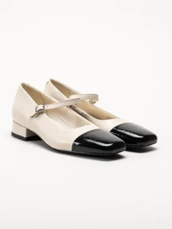 Vagabond - Debbi - Ljusbeige Mary Jane pumps i skinn