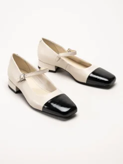 Vagabond - Debbi - Ljusbeige Mary Jane pumps i skinn